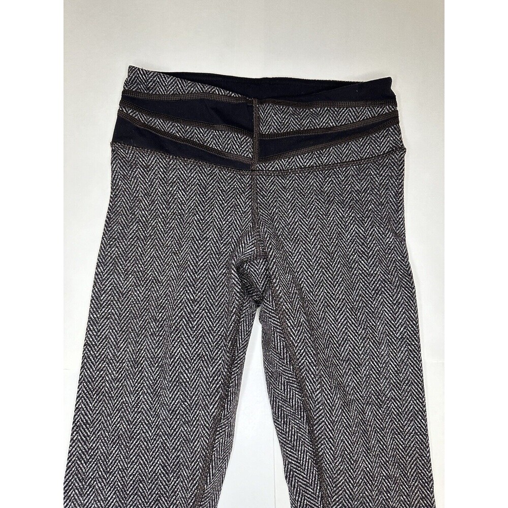 Lululemon Women’s Brown Giant Herringbone Wunder Under Tight Leggings Size 2